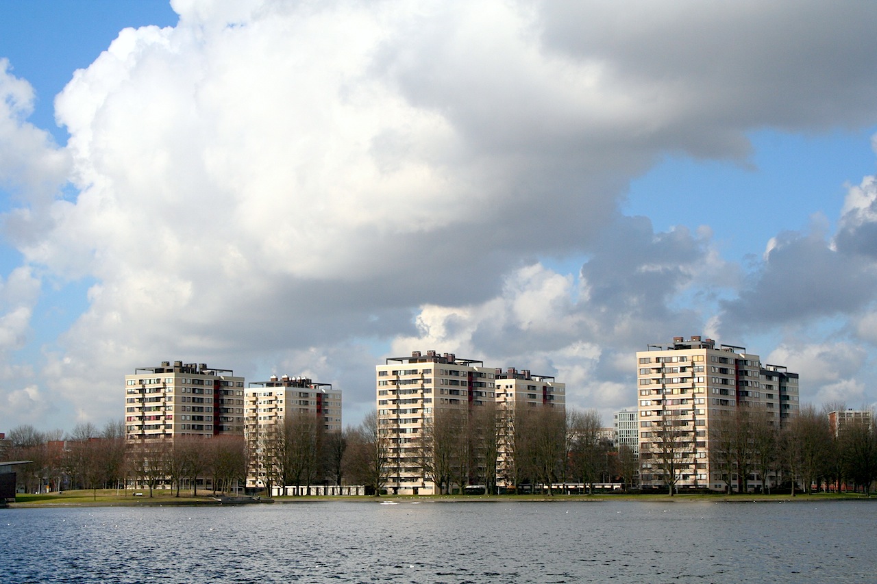 The Sloterplas lake in Sloterpark, Amsterdam Nieuw-West.