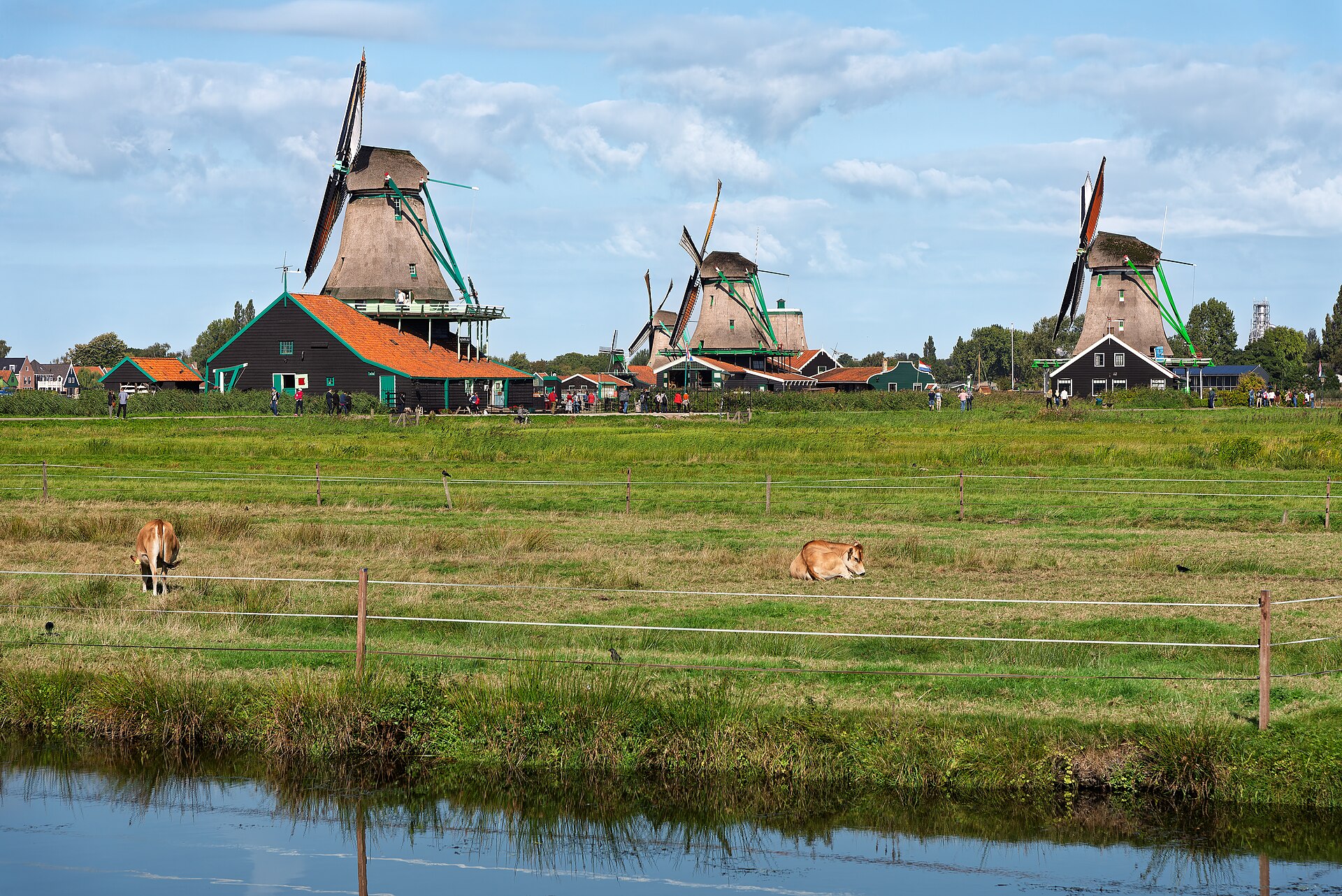 A windmill at Zaanse Schans near Amsterdam.