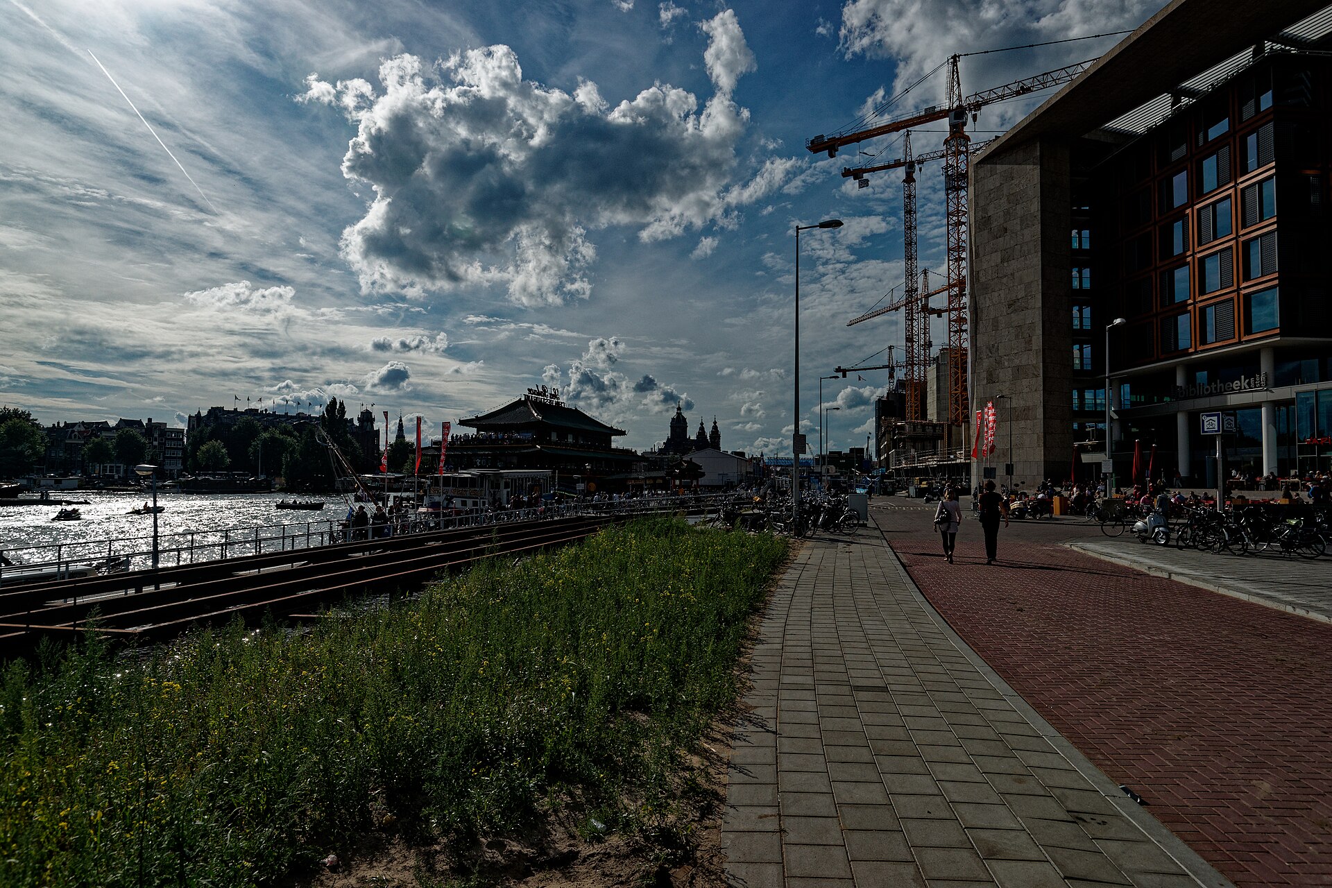 OBA Oosterdok, the central public library - free to enter, with a top-floor café and a view over the IJ.